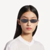 Damen-Sonnenbrille „Gossip Rectangle M“ in Dark Ruthenium/Blau Damen-Sonnenbrille „Gossip Rectangle M“ in Dark Ruthenium/Blau