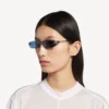 Damen-Sonnenbrille „Gossip Rectangle M“ in Dark Ruthenium/Blau Damen-Sonnenbrille „Gossip Rectangle M“ in Dark Ruthenium/Blau