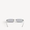 Damen-Sonnenbrille „Gossip Rectangle M“ in Silber Damen-Sonnenbrille „Gossip Rectangle M“ in Silber