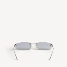 Damen-Sonnenbrille „Gossip Rectangle M“ in Silber