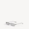 Damen-Sonnenbrille „Gossip Rectangle M“ in Silber Damen-Sonnenbrille „Gossip Rectangle M“ in Silber