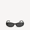 Damen-Sonnenbrille „Nova“ in ovaler Form, schwarz