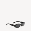 Damen-Sonnenbrille „Nova“ in ovaler Form, schwarz