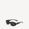 Damen-Sonnenbrille „Nova“ in ovaler Form, schwarz