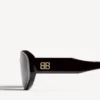 Damen-Sonnenbrille „Nova“ in ovaler Form, schwarz