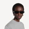 Damen-Sonnenbrille „Nova“ in ovaler Form, schwarz