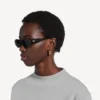 Damen-Sonnenbrille „Nova“ in ovaler Form, schwarz