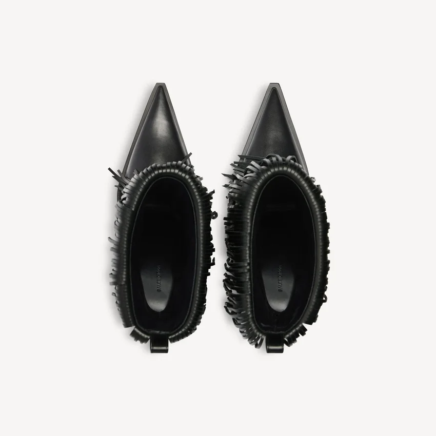 Damen-Stiefeletten „Avenue“ mit Fransen in Schwarz Damen-Stiefeletten „Avenue“ mit Fransen in Schwarz