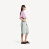 Damen-T-Shirt „520 Stickers“ im Cropped-Schnitt in Altrosa/Weiß