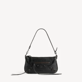 Damen-Tasche „Le City“ mit Riemen in Schwarz