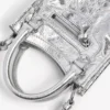 Damen-Tasche „Le City Tote“ mit Handyhalter in Silber