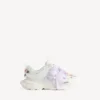 Damen-Track-Sneaker mit Schleifen in Weiß/Rosa Damen-Track-Sneaker mit Schleifen in Weiß/Rosa