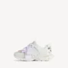Damen-Track-Sneaker mit Schleifen in Weiß/Rosa Damen-Track-Sneaker mit Schleifen in Weiß/Rosa