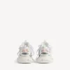 Damen-Track-Sneaker mit Schleifen in Weiß/Rosa Damen-Track-Sneaker mit Schleifen in Weiß/Rosa