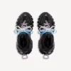 Damen-Track-Sneaker mit Schnürung in Schwarz/Rosa/Blau/Beige Damen-Track-Sneaker mit Schnürung in Schwarz/Rosa/Blau/Beige