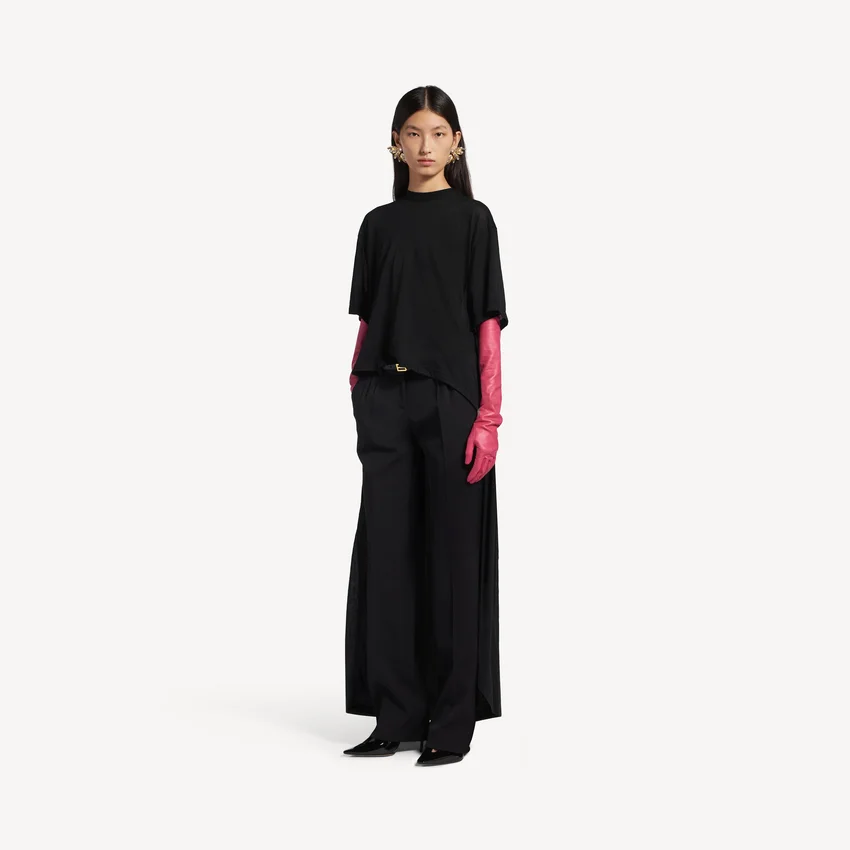 Damen-Trainings-T-Shirt in Schwarz Damen-Trainings-T-Shirt in Schwarz