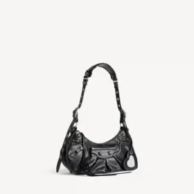 Damen-Umhängetasche „Le Cagole“, klein, in Schwarz