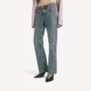 Damenjeans in Regular-Fit in Dirty-Vintage-Blau