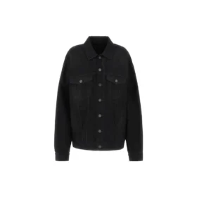 Denim-Jacke „Black“ mit Gaffer-Tape-Motiv für das Political Campaign 724651TNW111700