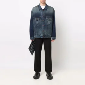 Denim-Jacke mit gesticktem Logo „Blue“ 671889TJW754021