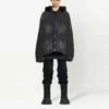 Denim-Jacke mit Kapuze und Knopfleiste im Bleach-Look „Schwarz“ 724653TNW541129