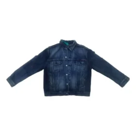 Denim-Jacke mit Logo auf der Rückseite „Blue“ 557351TBP484009