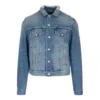 Denim-Jacke mit Logo auf der Rückseite „Blue Green“ 606170TDW144065