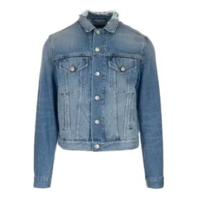 Denim-Jacke mit Logo auf der Rückseite „Blue Green“ 606170TDW144065