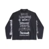Diy Metal Langarm-T-Shirt in mittlerer Passform „Black White“ 699191TPVO31569