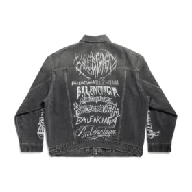 Diy Metal Large Fit Jacke „Black“ 773804TBP473721