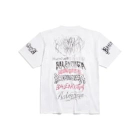 Diy Metal T-Shirt „Weiß Schwarz Rot“ 641675TPVO29065