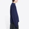 Double B Highneck-Strickpullover aus Wolle „Blue“ 682010T16274011