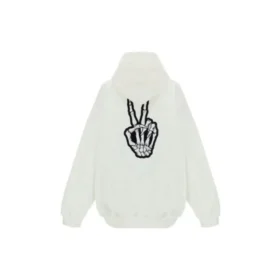 Drip Peace Hoodie, Large Fit „White“ 651799TKVA2863932