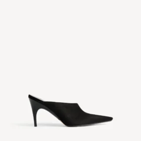 Duchesse-Pantoletten für Damen in Schwarz
