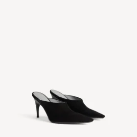 Duchesse-Pantoletten für Damen in Schwarz