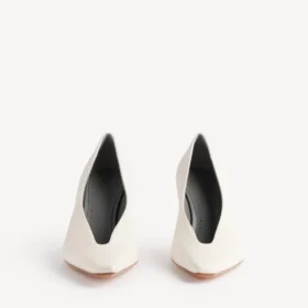 Duchesse-Pumps für Damen in Schneeweiß