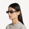 Dynasty-Sonnenbrille für Damen, rechteckig, in Mid Havana Dynasty-Sonnenbrille für Damen, rechteckig, in Mid Havana