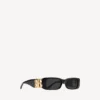 Dynasty Sonnenbrille in rechteckiger Form, schwarz Dynasty Sonnenbrille in rechteckiger Form, schwarz