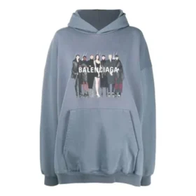 Echter Balenciaga Oversize-Hoodie „Grau“ 620973TIV481404