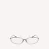 Editorial ovale Sonnenbrille in Silber