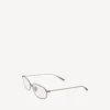 Editorial ovale Sonnenbrille in Silber