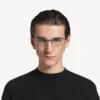 Editorial ovale Sonnenbrille in Silber