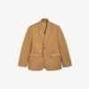 Einreihige Herrenjacke in normaler Passform in Camel
