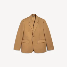 Einreihige Herrenjacke in normaler Passform in Camel Einreihige Herrenjacke in normaler Passform in Camel