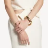 Eisa-Armreif für Damen in glänzendem Gold