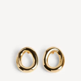 Eisa Ellipse-Ohrringe für Damen in glänzendem Gold Eisa Ellipse-Ohrringe für Damen in glänzendem Gold