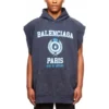 Est. 1917 College-Logo Oversize-Hoodie ohne Ärmel „Navy“ 697875TMV964140