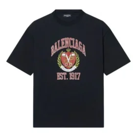 Est.1917 Crest Logo T-Shirt „Schwarz“ 670943TLV891076