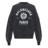 Est. 1917 Sweatshirt mit Rundhalsausschnitt und College-Logo-Print „Washed Black“ 697869TMV991000