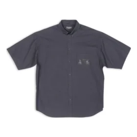 Fashion Institute Kurzarmhemd, weite Passform „Dark Grey“ 703846TYB181270